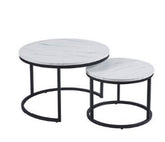 CIRCLE SET OF TABLES Black Frame
